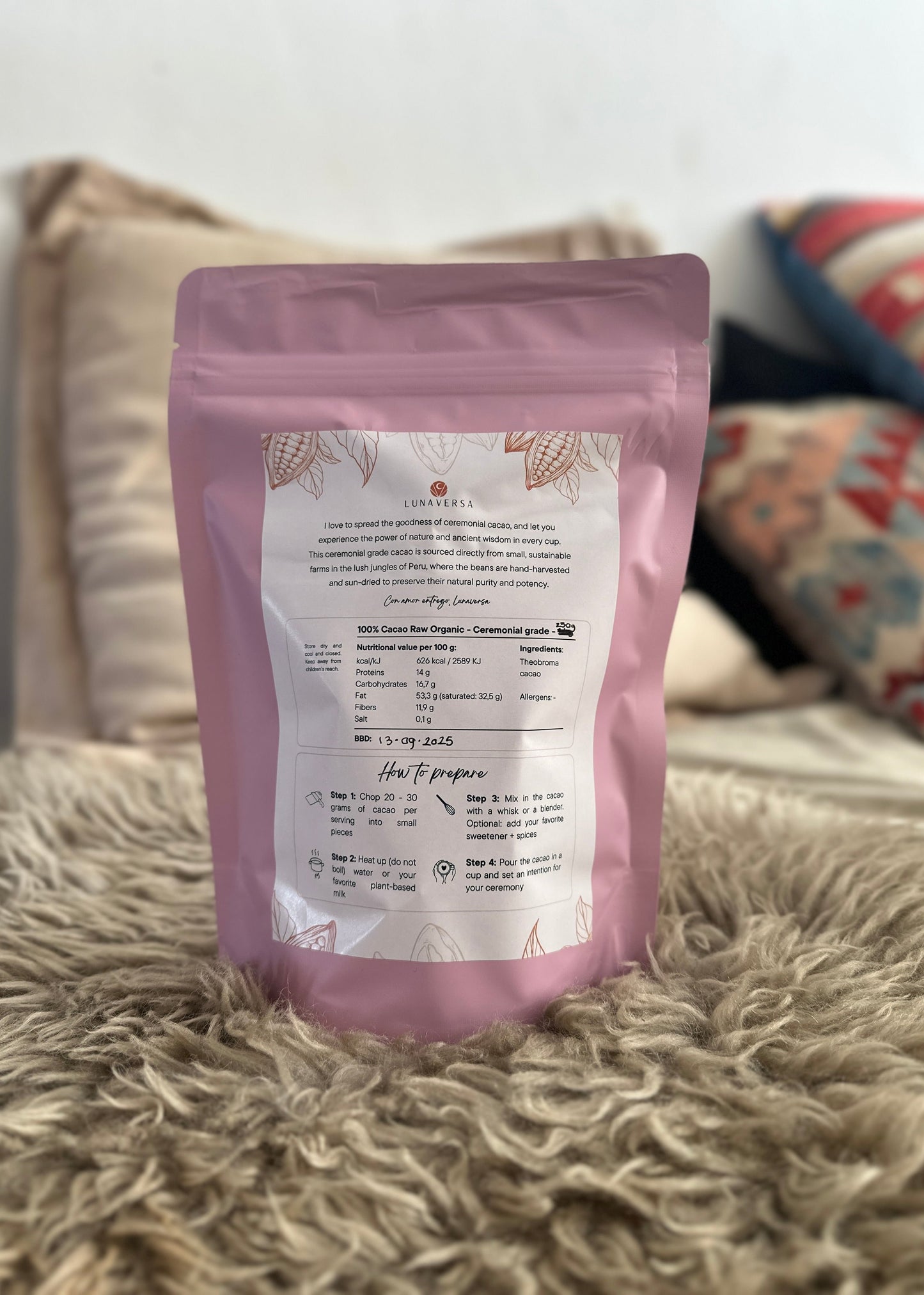 Ceremonial Cacao Organic Peru